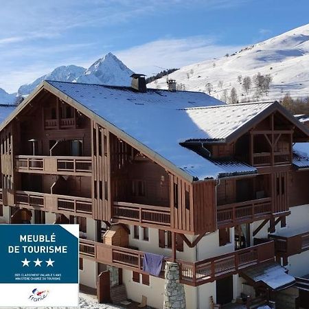 T2 Meuble Tourisme 3 Etoiles, Pied Des Pistes-Parking Prive Avec Balcon Et Superbe Vue Apartment เลส์เดอซาลป์ ภายนอก รูปภาพ
